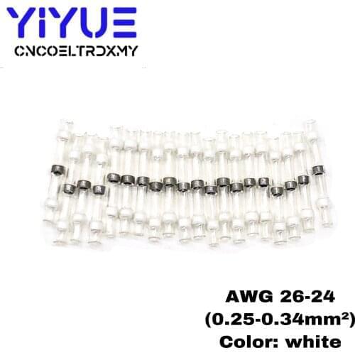 20pcs SST-S11 Heat Shrink Butt Wire Connectors Waterproof Tinned Copper Solder sleeve Terminal 26-24 AWG