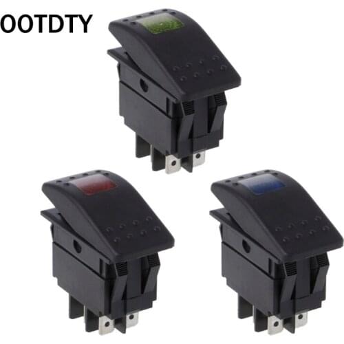 4 Pin Waterproof 12V 20A Bar Rocker Toggle Switch LED Light Car Boat