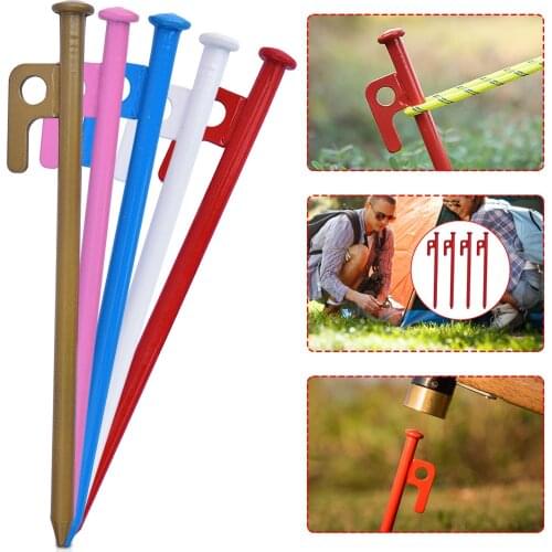 4pcs Lengthened And Thickened Steel Outdoor Tent Nails Non-rust Camping Family Suitable For Outdoor Climbing Hiking High Quality