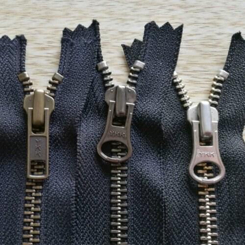 50 Pcs/lot Short Ykk Metal Zipper Black Vintage Restro Close End for Leather Bags Pocket Sewing Accessories Wholesale