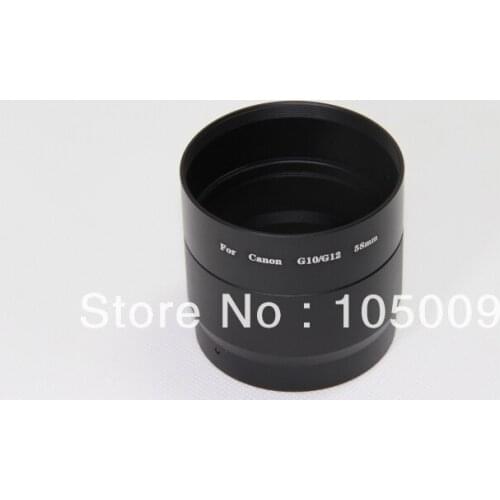 58mm 58 mm filter mount Lens Adapter Tube Ring for canon g10 g11 g12 camera