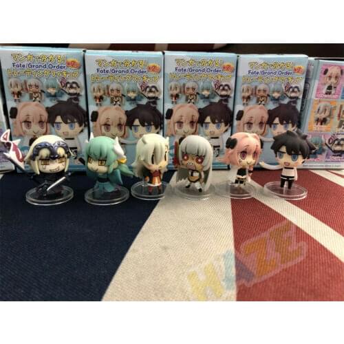 6pcs/set Anime Fate/Grand Order Saber Q.Ver PVC Figure Model Toy No Box New