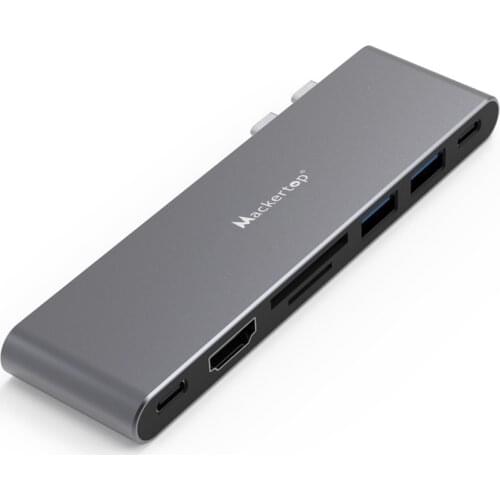 Type C Adapter for MacBook Pro, 7 in 2 Multiport USB C Hub Compatible with MacBook Air , MacBook Pro 2020-2016 13" 16"