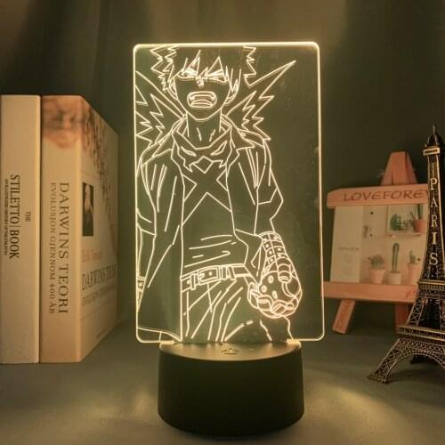 Anime 3d Light My Hero Academia for Bedroom Decor Birthday Gift Manga Gadget My Hero Academia Katsuki Bakugo 3d lamp