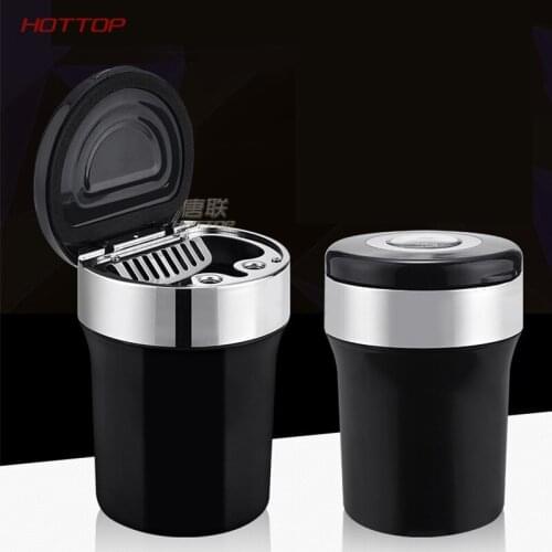 Car Led Ashtray Holder Cup Cigarette Ash Box with Compass for Toyota Highlander 2015 2016 2017 2018 car styling