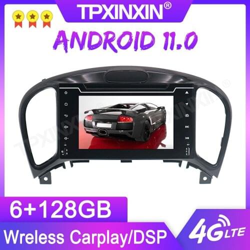 Android 11.0 6+128G For NIssan Juke 2011 -2017 GPS Car Multimedia Player Headunit Audio Radio Navigtion Tape Recorder