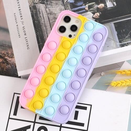 Anti Stress Toys Ball Case For Samsung Galaxy S20 S21 Plus Ultra A20 A30 A50 A51 A71 5G Mobile Phone Cover Silicone Luxury Shell