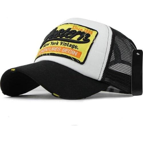 Doitbest adult mesh baseball cap hat for women men mom dad Couples hat weste letter embroidery outdoor sports snapback caps