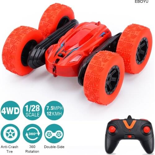 EBOYU X010 RC Stunt Car for Kids & Adults 4WD Off Road Car 2.4Ghz Remote Control Vehicle Double Sided RC Car RTR Kids Gift Toy