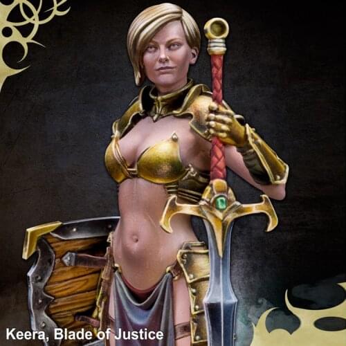 1/24 Resin Female Figure Model Ancient Woman Soldier Keera Blade of Justic 75mm R97