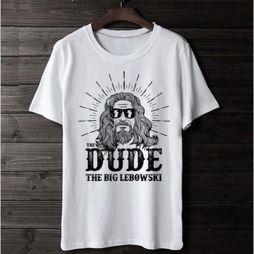 Fashion Movie The Big Lebowski DUDE 3D Print Unisex 100% Cotton Men Teen T-shirt Homme Loose Camouflage High Quality Cloth