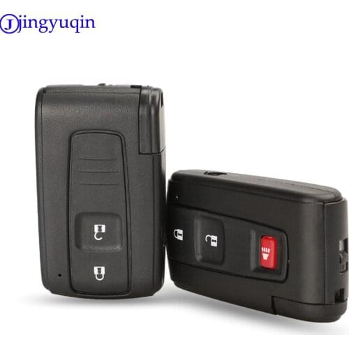 Jingyuqin Good Quality 2/3 Buttons Remote Smart Car Key Case Cover For Toyota Prius Corolla Verso Toy43 Uncut Blade