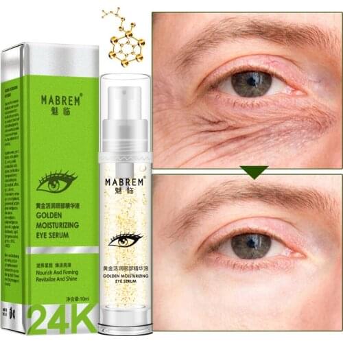 24k Golden Eye Serum Collagen Anti-Aging Face Serum Anti Puffiness Dark Circle Repair Tighten skin Around Eye