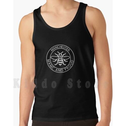 Bee , Manc And Proud Tank Tops Vest 100% Cotton Bee Manc And Proud Bomb Bee Worker Bee Bee Logo Funny Poem