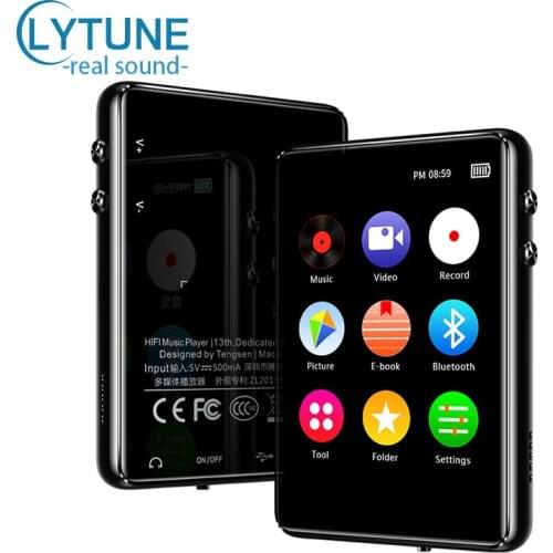 2.4 Inch Mp3 Player Mp4 Supports 128GB TF Card Mp5 Touch Bluetooth Compatible with High-fidelity Music Video FM Radio Recording