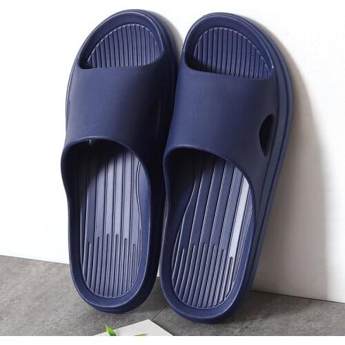 2021 Summer New Mens Slippers Indoor Non-slip Comfortable Home Bathroom Bath Soft Bottom Mute Couple Sandals And Slippers Women