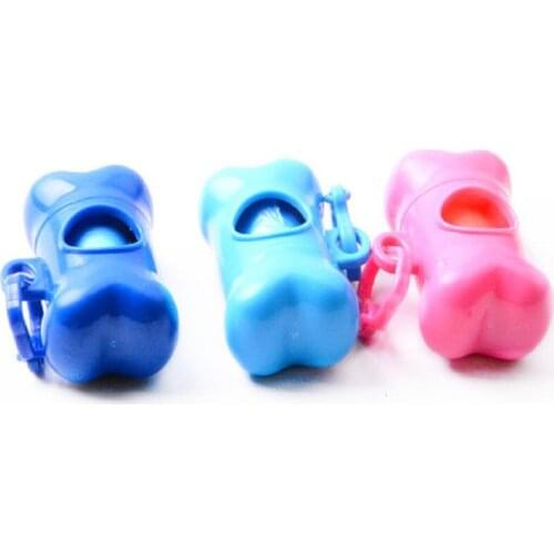 Bone Shape Pet Dog Poop Bag Set Cat Garbage Bag Carrier Holder Puppy Trash Dispenser Storage Box Cleaning Waste Bag Pet Supplies