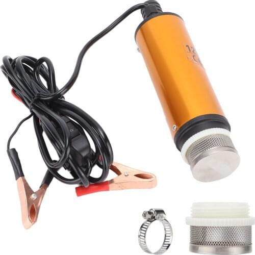 Mini Car Electric Oil Pump 12V 5A 51mm For Pumping Diesel Oil Water Submersible Aluminum Alloy Shell DC 30L Fuel Transfer Pump