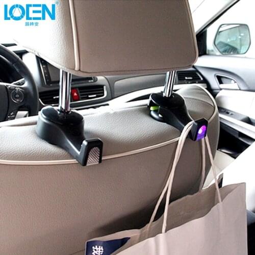 2017 New Car Auto Hidden LED Lights Hook Holder Seat Hanger For Bags Clothes Multifunction Creative Hook 10KG Load Weight
