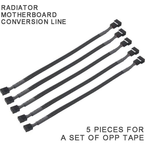 Pohiks 5pcs 27cm 3 pin/4 pin Computer CPU Extension Cable High Quality Computers Connector Cord For PC Case Fan