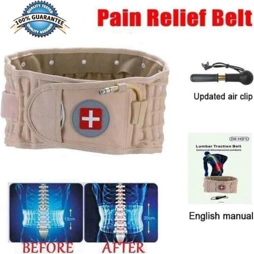 Lumbar Spinal-air Decompression Back Belt Air Traction Waist Protect Belt Pain Lower Lumbar Support& Extender Belt Best