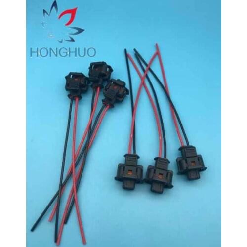 Freeshipping 10pcs/lot 2 Pin/Way Female Diesel Common Rail Injector Plug Socket Electric Connector With Wire Pigtail For BOSCH