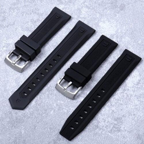 Black Nature Watchband 20mm 22mm Silicone Rubber Watches Band Belt For TAG Strap CARRER for Heuer buckle DRIVE TIMER