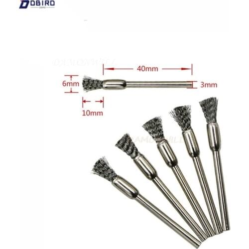 Steel Wire Brushes Dremel Accessories Polishing Brush Dremel Tools Accessories For Mini Burr Brushed Wheel5Pcs
