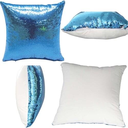 Square Blank Reversible Sequin Magic Swipe Pillow Cover Cushion Case for Sublimation