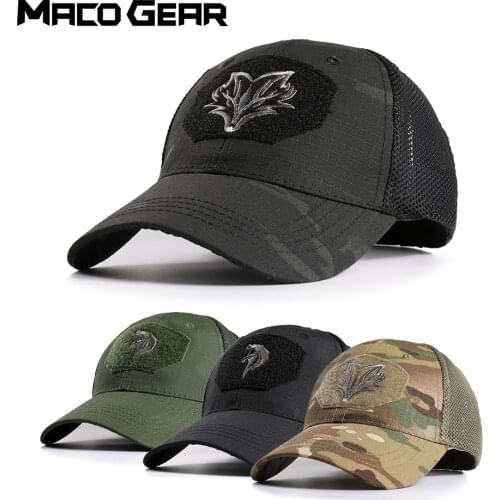 Tactical Cycling Hat Camo Hiking Baseball Hunting Tennis Golf Mesh Cap Military Camping Airsoft Sports Snapback Hats Men Women