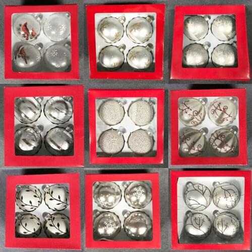 Christmas tree decorations glass ornaments shopping malls display windows