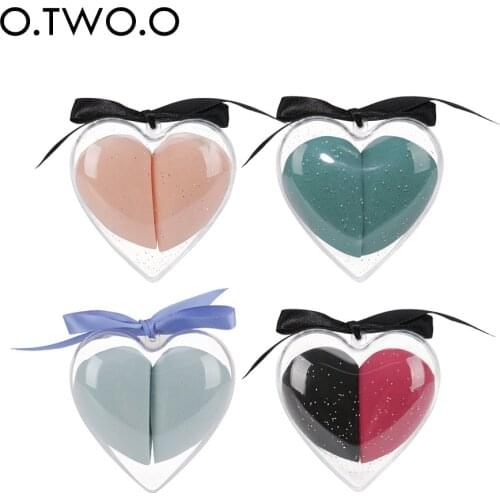 Two heart-shaped powder puff sets with flocking eggs in four colors are available