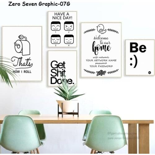 Get Shit Done Fun Toilet Decor Custom Wifi Canvas Painting Poster And Print Coffee Shop Wall Art Picture Home Decoration Posters