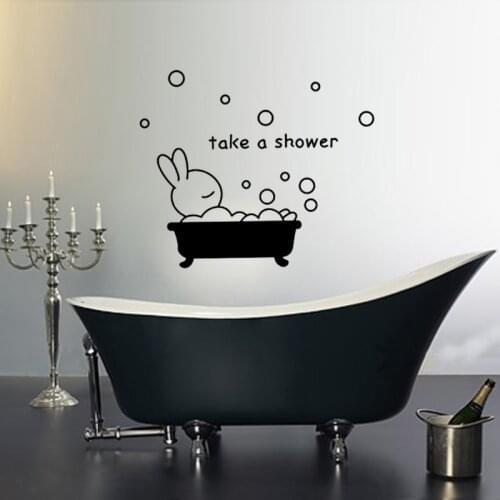 Vinyl Wall Decals Bathroom Rules Bathtub Wall stickers Home Decor Toilet Decal DIY Removable Art Murals JG2347