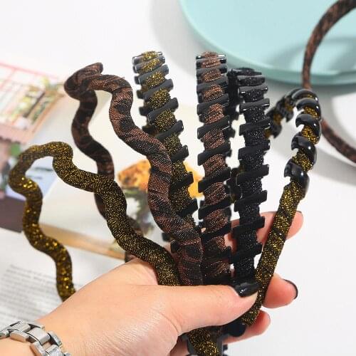 Fashion Girl Headdress Cloth Wrap Headband With Teeth Hair Hoop Headdress Female Hair Accessories Hairband For Women Hair