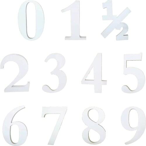 0-9 Wooden Number Baby Milestone Photography Props Shower Party Birthday Home Decorations GXMB