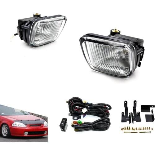 1 Set Car Driving Fog Light Lamp H3 12V 55W Daytime Running Bulb For Honda Civic 1996-98 White Light DIY Modify Car Accessories