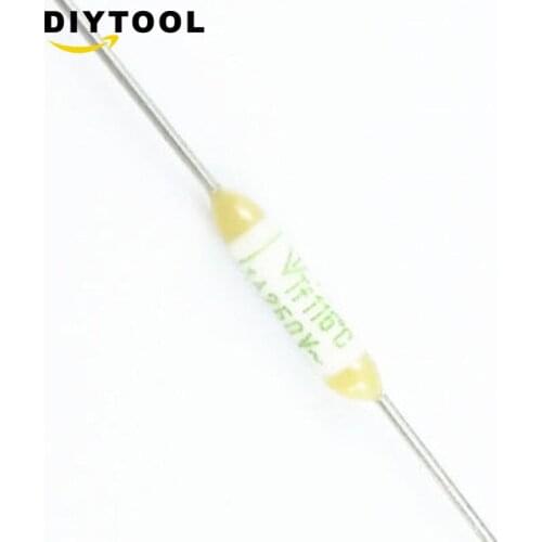 10 PCS Fuji Microtemp Thermal Fuse 115C TF Cutoff 1A 250V