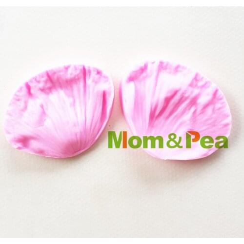 Mom&Pea 1086 Free Shipping Petal Silicone Press Mold Cake Decoration Fondant Cake 3D Mold Food Grade