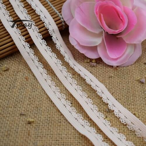 #1542 Slight Pink Bra Accessory Shoulder Tape Mesh Lace Elastic Bands Trim Stretch Lace Ribbon Riband Tape Hair Band DIY Sewing