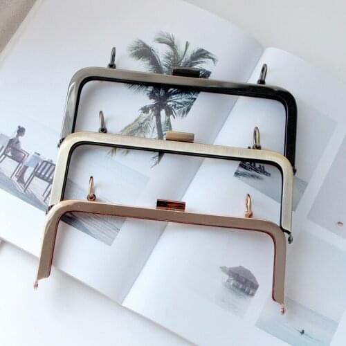 20cm Square Hole Screw Gold Box Bag Hardware Parts Gold Metal Purse Frame Handle Bag Accessories Diy Vintage Handbag Accessories