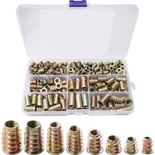 288 Pieces M8 x 16/20/25/30/40/45 Screw Set, Threaded Screw Set with Nuts, Washers, Spring Washers and Hex Key