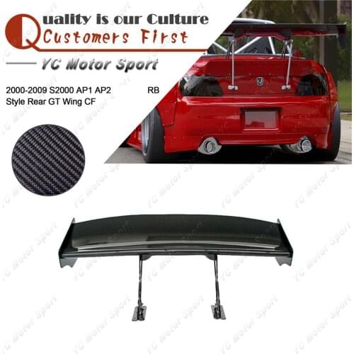 Car Accessories Carbon Fiber PD RB Style Rear GT Wing Fit For 2000-2009 S2000 AP1 AP2 RB Trunk Spoiler