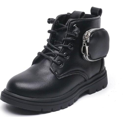 Girls boots 2020 new children short boots boys fashion spring and autumn single British style Martin boots