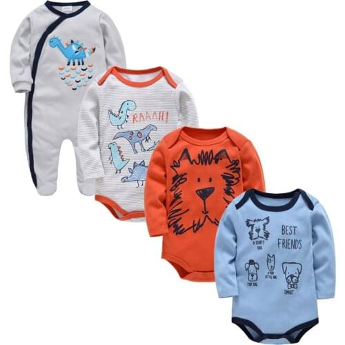 Honeyzone Hot Sale 2020 Ropa De Bebe Infant Boy Summer Clothes Set 3Pcs/Lot Toddler Tiger Bodysuits Newbron Boy Overalls