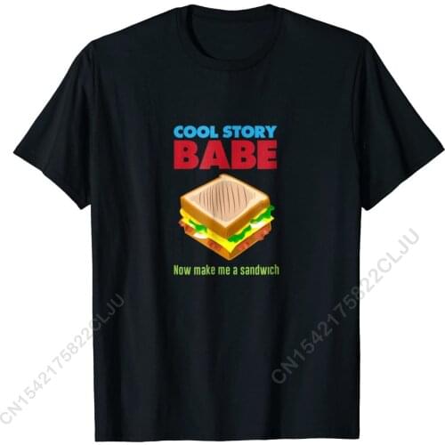 Cool Story Babe, Now Make Me A Sandwich Shirt T Shirts Tops Shirt Hot Sale Cotton Birthday Casual Men
