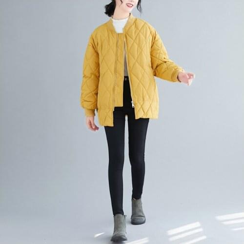 Obrix Loose Female Casual Style Jacket O-Neck Full Sleeve Streetwear Zip Up Jacket For Women