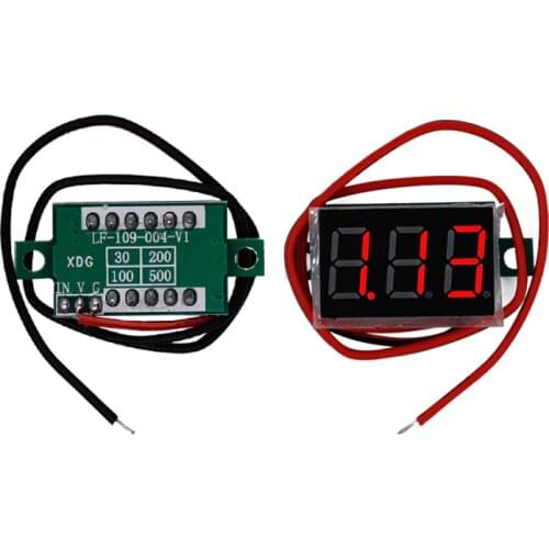 Hot Mini 0.36inch DC 4.5-30v Red LED Display Panel Voltage Meter 3-Digital Adjustment Voltmeter 21