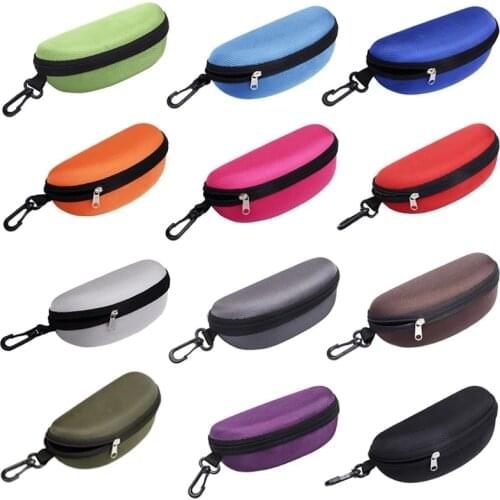 Hot Sunglasses Protector Travel Pack Pouch Glasses Case Sunglasses Case Lightweight Zipper Eyeglass Shell with Carabiner Eyewear