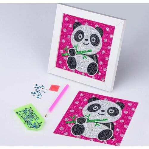 Cartoon Animal Cute Panda Diamond Painting Kits for Kids Children Bedroom Decor 5D Embroidery Cross Stitch Wall Hanging Picture